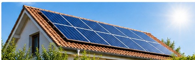 Instalación de paneles solares en el tejado de una vivienda